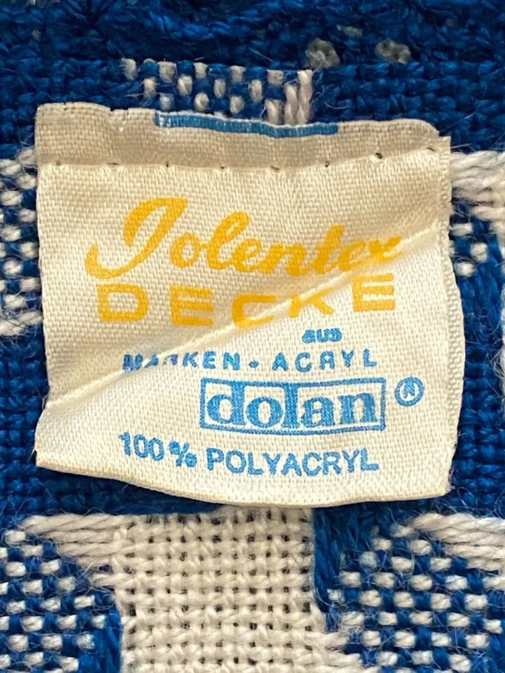Jolentex decke polyacrylic tablecloth/throw vtg made W. Germany 53